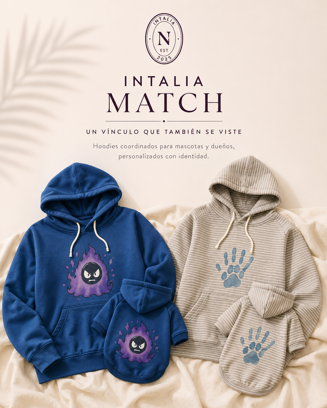 Intalia Match - hoodies coordinados para mascotas y sus personas